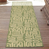 Network Rugs Green Oran Newport Indoor/Outdoor Runner
