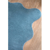 Network Rugs Blue Elsie Wavy Edge Machine Washable Rug
