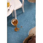 Network Rugs Blue Elsie Wavy Edge Machine Washable Rug