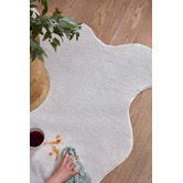 Network Rugs Ivory Elsie Wavy Edge Machine Washable Rug