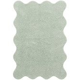 Network Rugs Peppermint Elsie Wavy Edge Machine Washable Rug