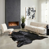 Network Rugs Black Tones Genuine Brazilian Cow Hide