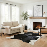 Network Rugs Black &amp; White Cow Hide Rug
