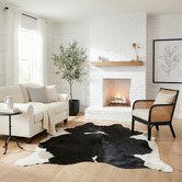 Network Rugs Black &amp; White Cow Hide Rug