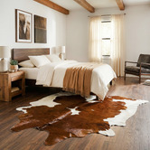 Network Rugs Brown &amp; White Cow Hide Rug