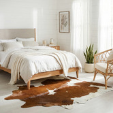 Network Rugs Brown &amp; White Cow Hide Rug
