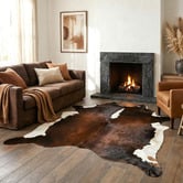 Network Rugs Chocolate Brown Cow Hide Rug