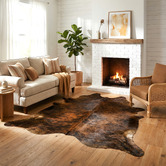 Network Rugs Dark Brown Cow Hide Rug