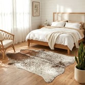 Network Rugs Salt &amp; Pepper Brown Tones Cow Hide Rug