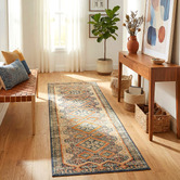 Network Rugs Rust &amp; Beige Power-Loomed Transitional Round Rug