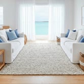 Network Rugs Natural &amp; Grey Hand-Loomed Wool-Blend Rug