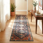 Network Rugs Navy Power-Loomed Transitional Round Rug