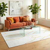 Network Rugs Gold Emery Abstract Rug
