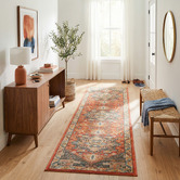 Network Rugs Terracotta Power-Loomed Transitional Round Rug