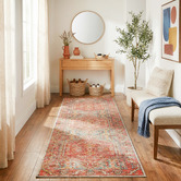 Network Rugs Crimson Power-Loomed Transitional Round Rug