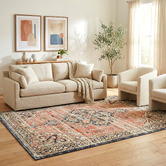 Network Rugs Brick Power-Loomed Transitional  Round Rug