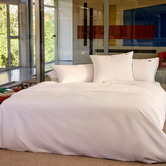 Lacoste Blanc Lacoste Tamis Organic Cotton Percale Quilt Cover