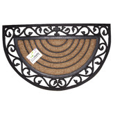 Welcome Weave 45cm Rubber and Coir Half Moon Door Mat