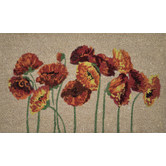 Welcome Weave Brown Poppies Coir Doormat