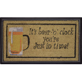 Welcome Weave Rubber and Coir Beer O Clock Door Mat
