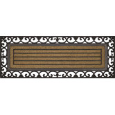 Welcome Weave Rubber&amp;Coir Ribbed Wide Door Mat