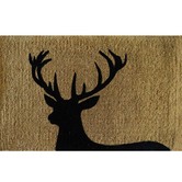Welcome Weave Black Deer Premium Coir Doormat