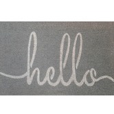 Welcome Weave Grey Hello Coir Doormat
