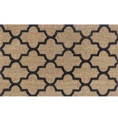 Welcome Weave Natural Geo Tile Premium Coir Doormat