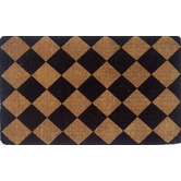 Welcome Weave Brown Geometric Hand-Woven Coir Doormat