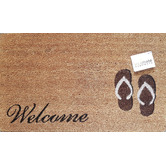 Welcome Weave Brown Thong Welcome Doormat