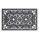 Welcome Weave Grey Wrought Iron Rubber Doormat