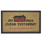 Welcome Weave Clean Yesterday Coir &amp; Rubber Doormat