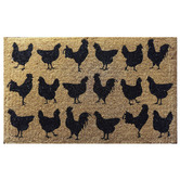 Welcome Weave Lots Of Chooks Coir Doormat