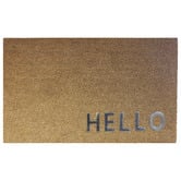 Welcome Weave Natural Austine Hello Coir Doormat with Stainless Steel Lettering