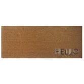 Welcome Weave Natural Austine Hello Coir Doormat with Stainless Steel Lettering