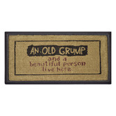 Welcome Weave An Old Grump Coir &amp; Rubber Doormat
