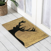 Welcome Weave Black Deer Premium Coir Doormat