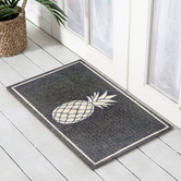 Welcome Weave Grey Pineapple Hand-Woven Coir Doormat