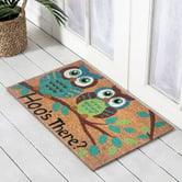 Welcome Weave Branch Owls Doormat