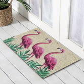 Welcome Weave Pavli Flamingo Trio Coir Doormat