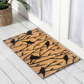 Welcome Weave Natural Birds On Trees Coir Doormat