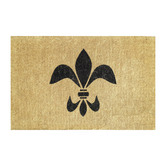 Welcome Weave Fleur de Lis Premium Hand-Loomed Coir Outdoor Doormat