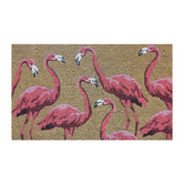 Welcome Weave Pink Flamingos Outdoor Doormat