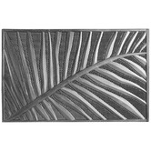 Welcome Weave Silver Fern Rubber Doormat