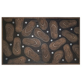 Welcome Weave Copper Thongs Rubber Doormat