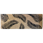 Welcome Weave Black Fern Coconut Coir Doormat