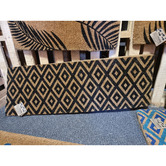 Welcome Weave Black Diamond Coconut Coir Doormat