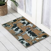 Welcome Weave Dairy Cows PVC Backed Coconut Coir Doormat