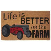 Welcome Weave Life is Better on the Farm PVC Backed Coconut Coir Doormat