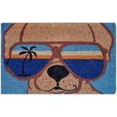 Welcome Weave Puppy &amp; Sunnies PVC Backed Coconut Coir Doormat